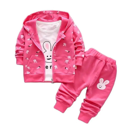 Baby Girl 0-4y Animal Floral Pink Tracksuit Sets