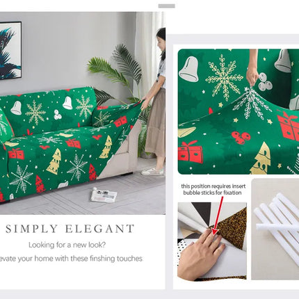 Christmas Sofa Elastic L-Shape Slipcover - Home & Garden Mad Fly Essentials