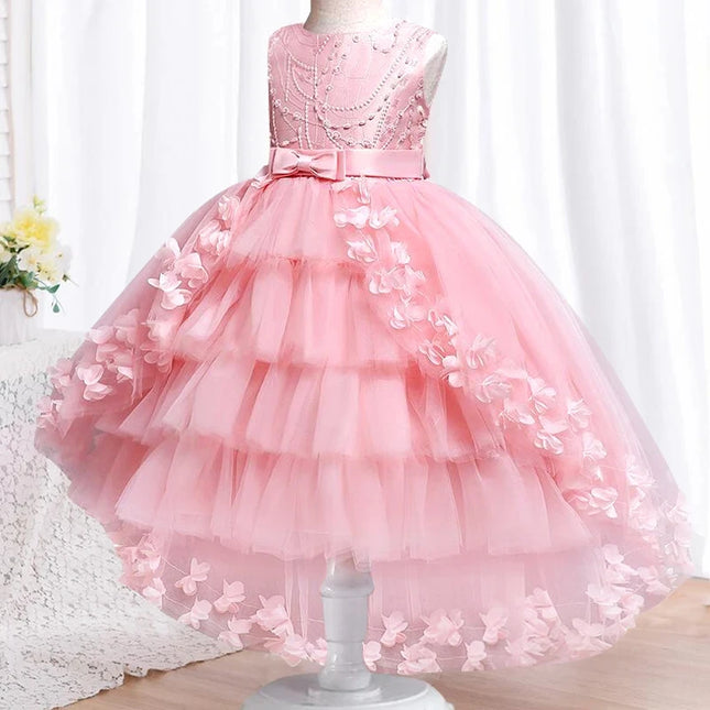 Baby Girl 3-12Y Petal Pink Bridesmaid Party Evening Dress