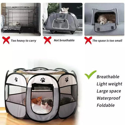 Portable Foldable Octagonal Pet Kennel