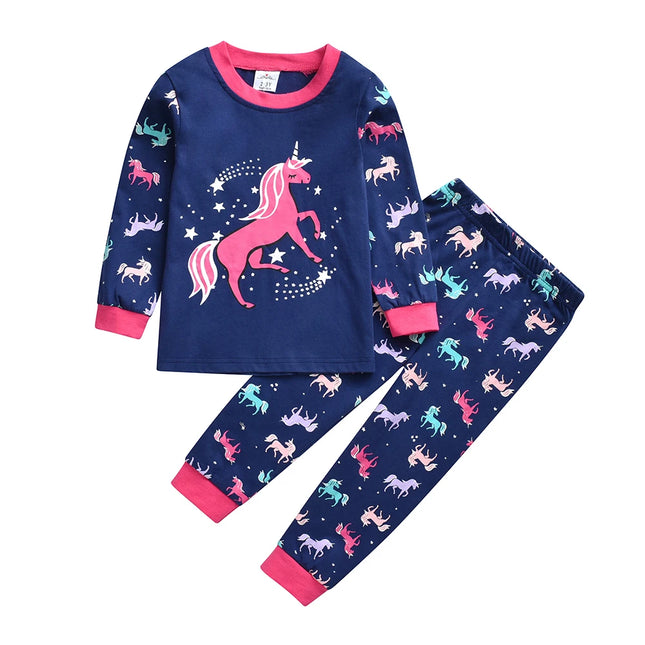 Kid Baby Girl 3D Unicorn Animal Pajama Sleepwear Set