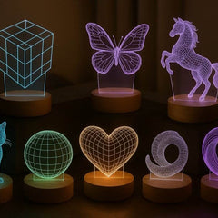 3D LED Night Lights - Mad Fly Essentials
