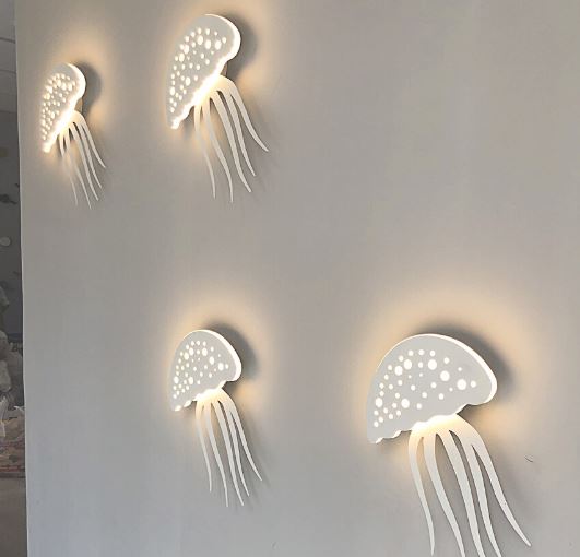 led wall sconces for bedroom, living room wall sconces led, led animal lights, led jellyfish lamp