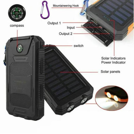 100000mAh 2 way charging Solar Powerbank Home Essentials - Home Essentials - Foxsur - Mad Fly Essentials