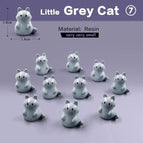10pcs Grey Cats