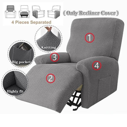 1/2/3 Seater Recliner Jacquard Sofa Slipcover - Slipcover - S - EMIGA - Mad Fly Essentials