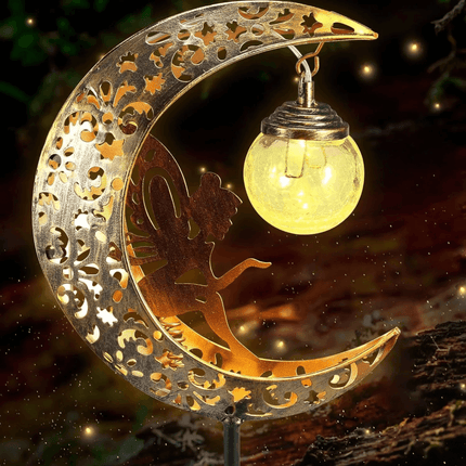 Solar Moon-Shaped LED Garden Lights - Mad Fly Essentials