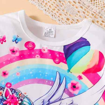 Girl Spring Unicorn Denim Jeans Outfit Set - Mad Fly Essentials