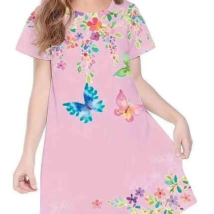 3D Casual Butterfly Girl Party Dress - Mad Fly Essentials