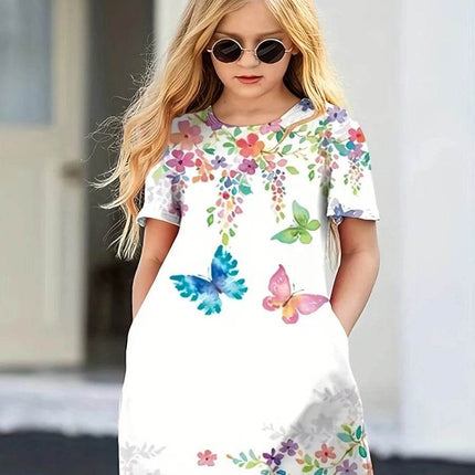 3D Butterfly Short Casual Girl Party Dress - Party Dress - BAYIMAYEE - Mad Fly Essentials