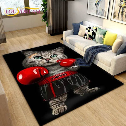 3D Cartoon Cat Moon Area Living Room Rug - Mad Fly Essentials