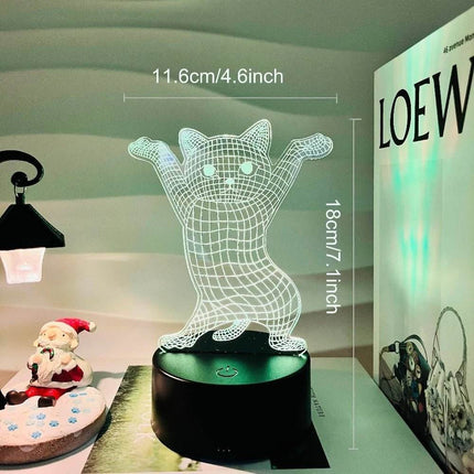 3D Cat 7 - Color LED Night Light - LED Night Light - Sololandor - Mad Fly Essentials