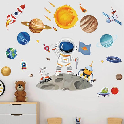 Creative Planetary Astronauts 3D Wall Sticker - 3D Wall Sticker - Sky Fragrant - Mad Fly Essentials