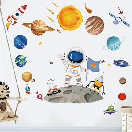 Creative Planetary Astronauts 3D Wall Sticker - 3D Wall Sticker - Sky Fragrant - Mad Fly Essentials