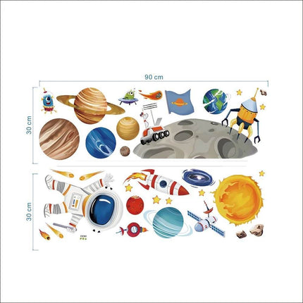 Creative Planetary Astronauts 3D Wall Sticker - 3D Wall Sticker - Sky Fragrant - Mad Fly Essentials