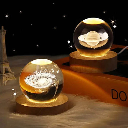 3D Crystal RGB Planetary Galaxy LED Night Light - LED Night Light - trecaan - Mad Fly Essentials