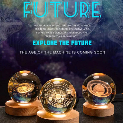 3D Crystal RGB Planetary Galaxy LED Night Light - LED Night Light - trecaan - Mad Fly Essentials
