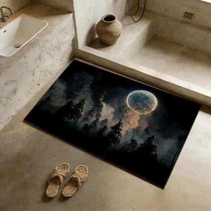 3D Doormat Black Cat Starry Night Art Entrance Doormat - 3D Doormat - Retro Rugs - Mad Fly Essentials