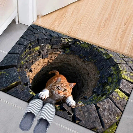 3D Doormat Cat Animal Illusion Rug - 3D Doormat - cLoocL - Mad Fly Essentials