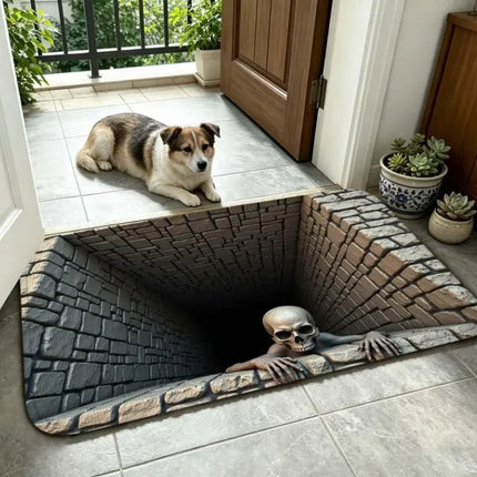 3D Doormat Optical Illusion Skull Pit Doormat - 3D Doormat - CSMY - Mad Fly Essentials