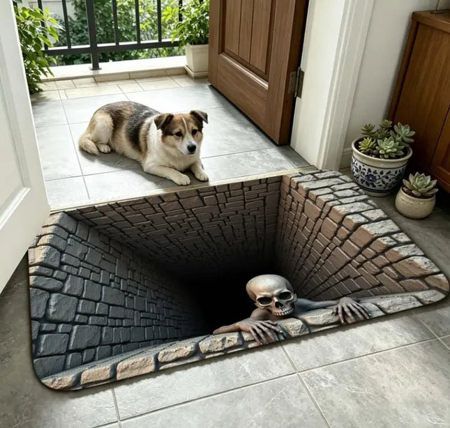 3D Doormat Optical Illusion Skull Pit Doormat - 3D Doormat - CSMY - Mad Fly Essentials