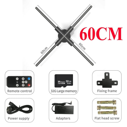 3D Fan Hologram LED Advertising Projector Home Essentials - Home Essentials - OnTool - Mad Fly Essentials