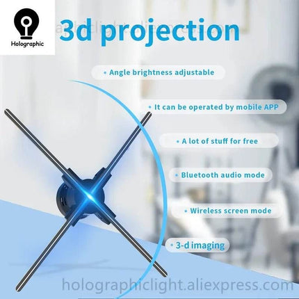 3D Fan Hologram LED Advertising Projector Home Essentials - Home Essentials - OnTool - Mad Fly Essentials