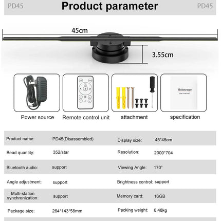 3D Fan Hologram LED Advertising Projector Home Essentials - Home Essentials - OnTool - Mad Fly Essentials