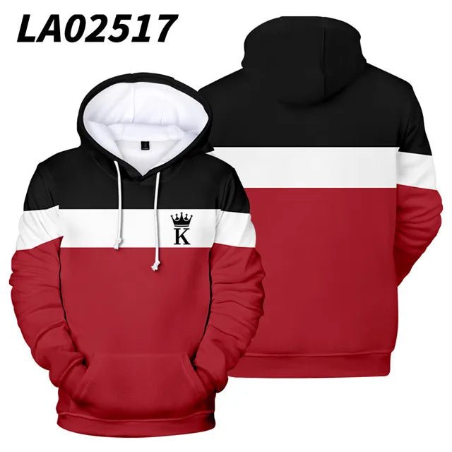 3D Hoodies Men King Queen QJK Poker Hoodies - Hoodies - Nifineo - Mad Fly Essentials