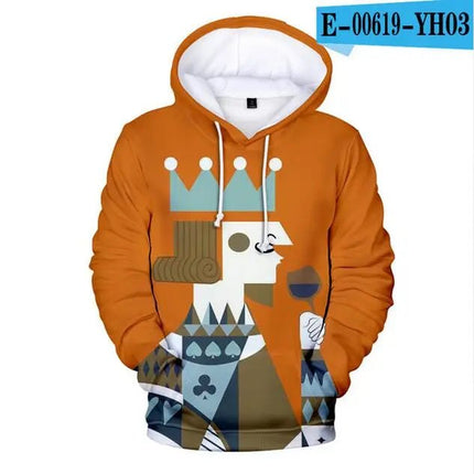 3D Hoodies Men King Queen QJK Poker Hoodies - Hoodies - Nifineo - Mad Fly Essentials