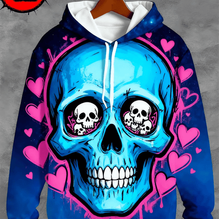 3D Hoodies Men Skull Skeleton 3D Graphic Pullover Tops Outerwear - 3D Hoodies - Day South Valley - Mad Fly Essentials