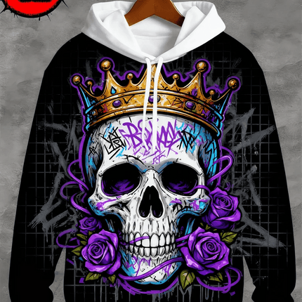 3D Hoodies Men Skull Skeleton 3D Graphic Pullover Tops Outerwear - 3D Hoodies - Day South Valley - Mad Fly Essentials