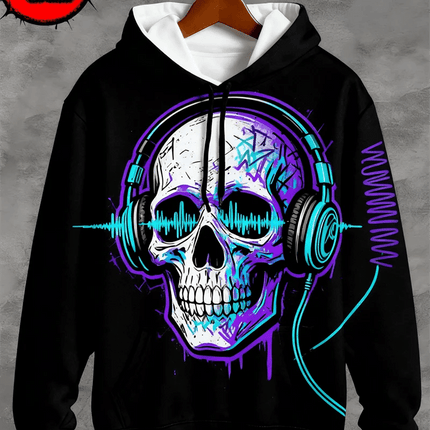 3D Hoodies Men Skull Skeleton 3D Graphic Pullover Tops Outerwear - 3D Hoodies - Day South Valley - Mad Fly Essentials