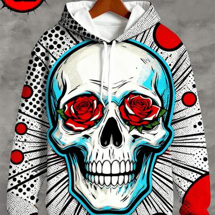 3D Hoodies Men Skull Skeleton 3D Graphic Pullover Tops Outerwear - 3D Hoodies - Day South Valley - Mad Fly Essentials