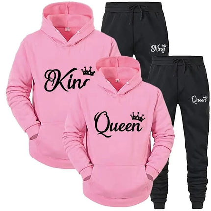 3D Hoodies Women King Queen Lover Couple Sweatshirt 3D Hoodies - 3D Hoodies - Adogirl - Mad Fly Essentials