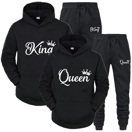 3D Hoodies Women King Queen Lover Couple Sweatshirt 3D Hoodies - 3D Hoodies - Adogirl - Mad Fly Essentials