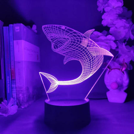 3d Illusion Shark Table LED Night Light - LED Night Light - Sololandor - Mad Fly Essentials