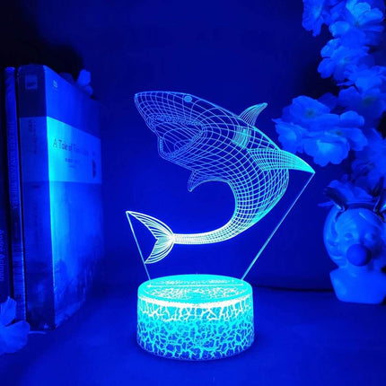 3d Illusion Shark Table LED Night Light - LED Night Light - Sololandor - Mad Fly Essentials