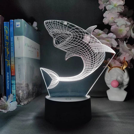 3d Illusion Shark Table LED Night Light - LED Night Light - Sololandor - Mad Fly Essentials