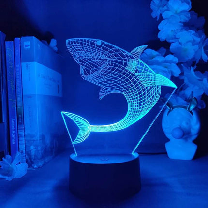 3d Illusion Shark Table LED Night Light - LED Night Light - Sololandor - Mad Fly Essentials