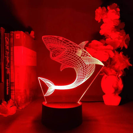 3d Illusion Shark Table LED Night Light - LED Night Light - Sololandor - Mad Fly Essentials