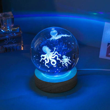 3D Crystal Planetary Galaxy LED Night Light - LED Night Light - Plutus - Quinn - Mad Fly Essentials