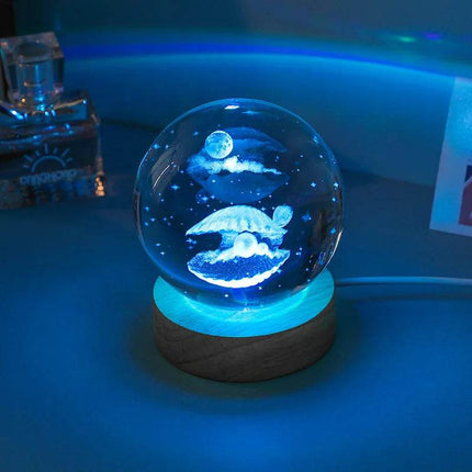 3D LED Crystal Planetary Galaxy Night Light - Mad Fly Essentials