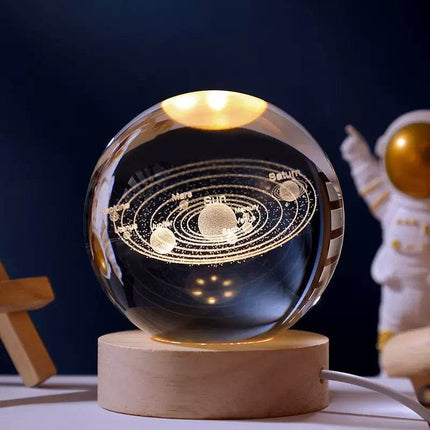 3D Crystal Planetary Galaxy LED Night Light - LED Night Light - Plutus - Quinn - Mad Fly Essentials