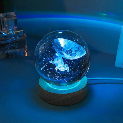 3D Crystal Planetary Galaxy LED Night Light - LED Night Light - Plutus - Quinn - Mad Fly Essentials