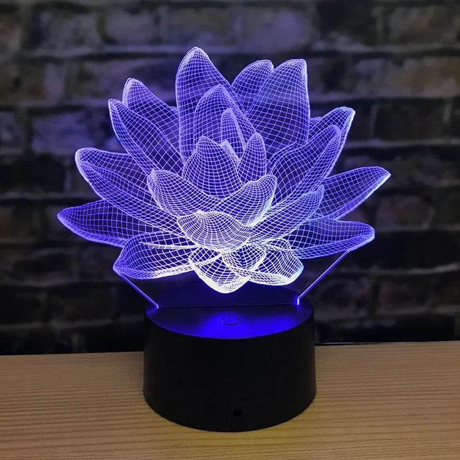 3D Lotus Flower LED Night Light - LED Night Light - Party Essentials - Mad Fly Essentials