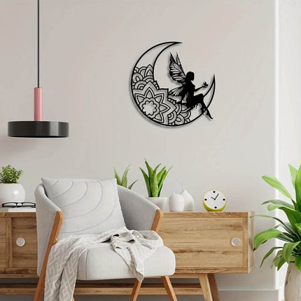 3D Moon Fairy Metal Art Wall Decor - Mad Fly Essentials
