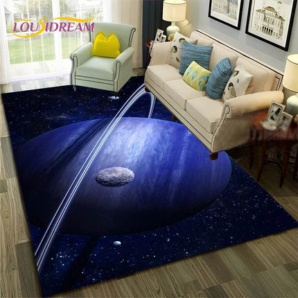 3D Universe Space Galaxy Planet Area Rug - Area Rug - Essential Rugs - Mad Fly Essentials