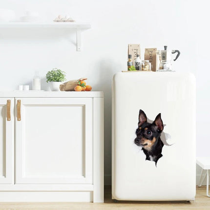 3D Wall Sticker Chihuahuas Dog Fridge Decal - 3D Wall Sticker - ZOOYOO - Mad Fly Essentials