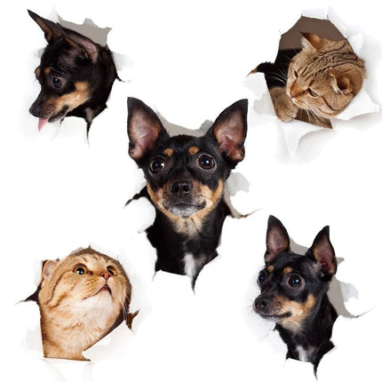 3D Wall Sticker Chihuahuas Dog Fridge Decal - 3D Wall Sticker - ZOOYOO - Mad Fly Essentials